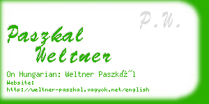 paszkal weltner business card